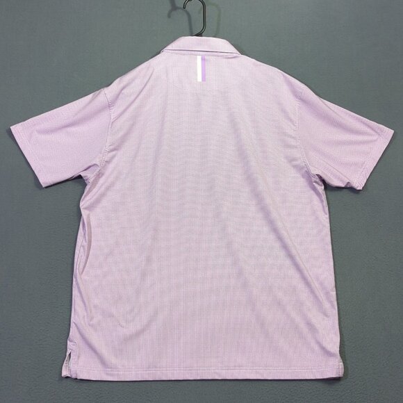 Rhoback Shirt Mens XL Purple Dogstooth Houndstooth Short Sleeve Polo Performance - Picture 7 of 8